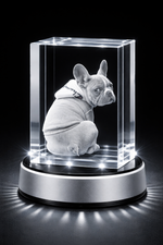 Large Rectangle 3D Crystal Photo